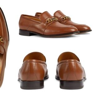 Gucci NIB Chain Leather Loafers Supple Lamb Moccasin (Size 11.5 US / 11 Gucci)